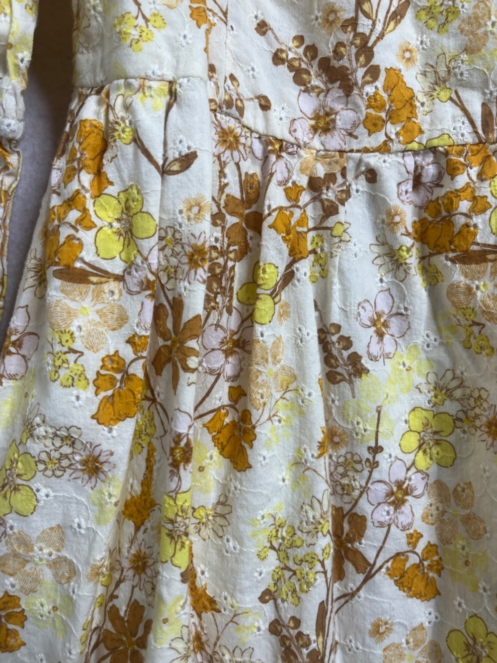 Forever 21 Floral Mini Dress Smocked Back Puff Sleeve Boho Cottagecore - Picture 5 of 6
